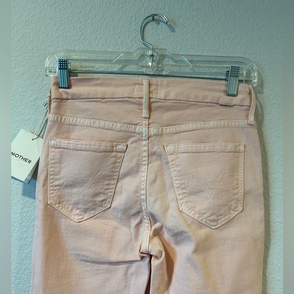 Mother Women’s Pink Lemonade The Looker Ankle Step Frey Pant - 25 - Picture 5 of 9